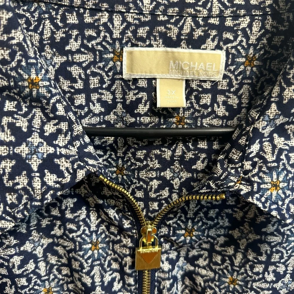 Michael Kors 3X Patterned Top - Picture 3 of 5